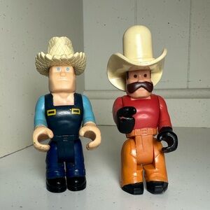Fisher Price Husky Helpers Cowboy and Farmer Vintage 1970’s.